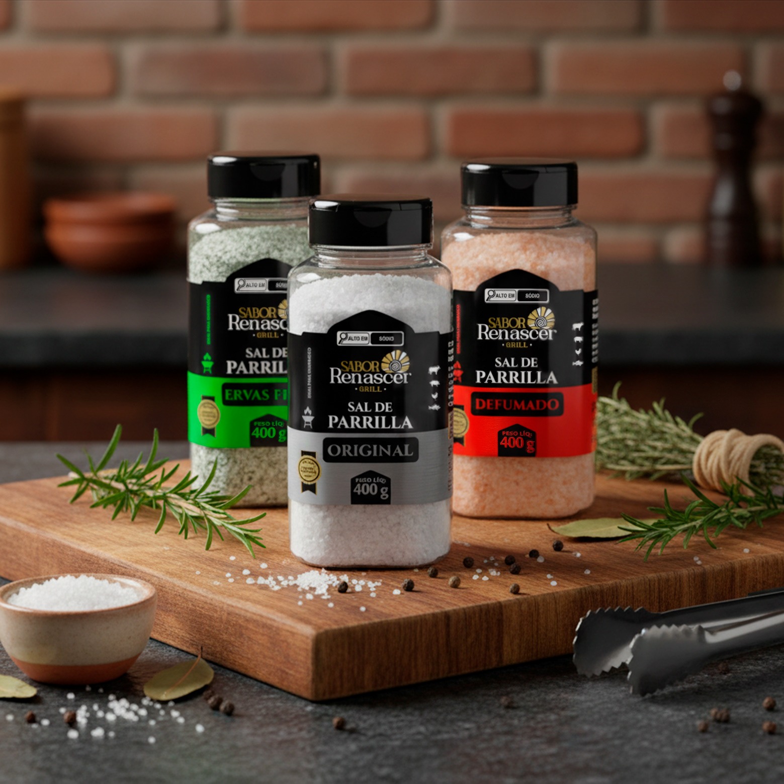 Sabor Renascer Grill — Rótulo Premium
